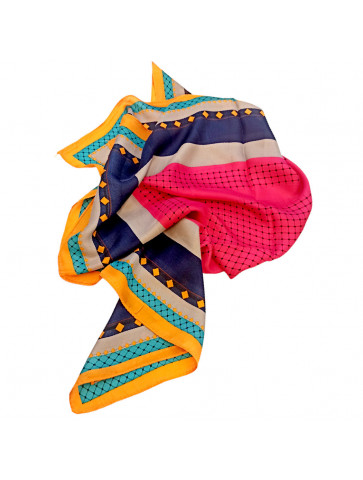 Women's colorful square scarf