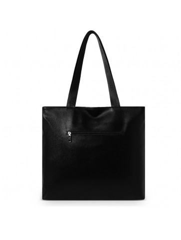 Women's Shiny shopper bag - feminine graphic - eco leather - metallic finish.