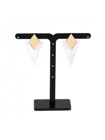 Plexiglass Earrings-Sandblasted-ANGLE - Summer