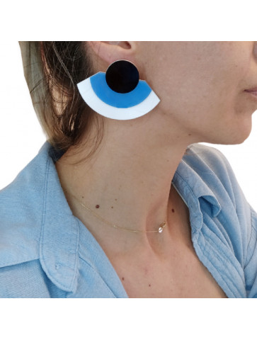 Eye Tricolor - Plexiglass Women's Earrings