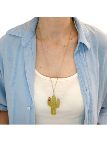 Plexiglas Necklace - Cactus