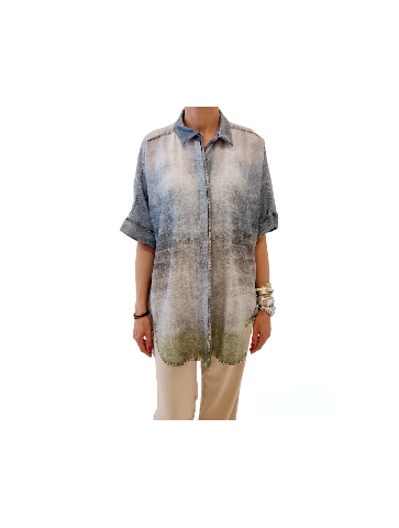 Γυναικεία Cotton Τie-Dye Πουκαμίσα