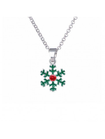 Pendant - stainless steel - snowflake