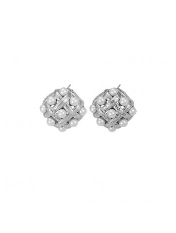 Stainless Steel Earrings with pearls