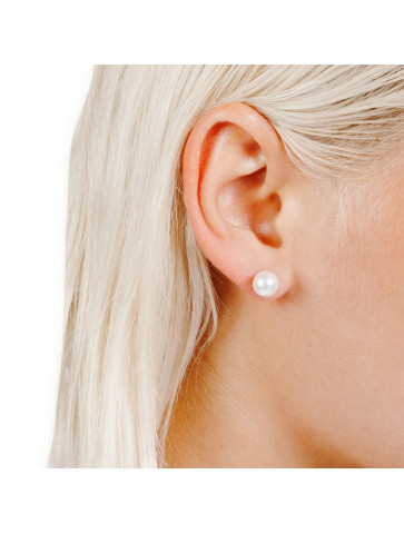 Earrings white pearl