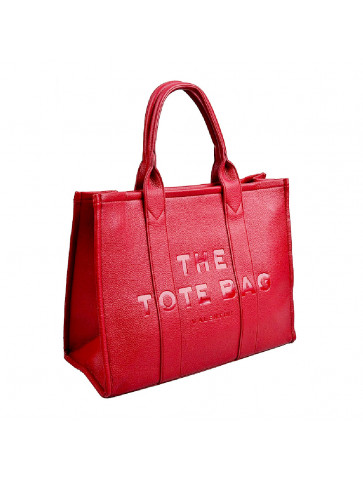 Women's leather-like tote bag