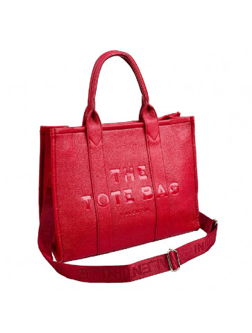 Women's leather-like tote bag