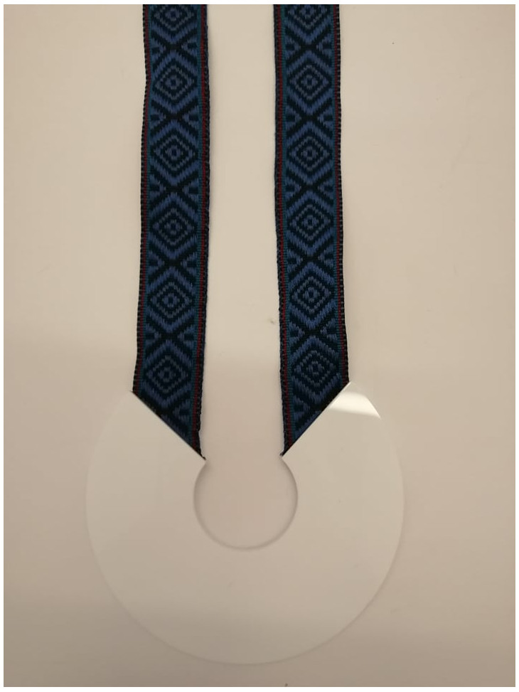 Horseshoe - Plexiglass necklace - Blue