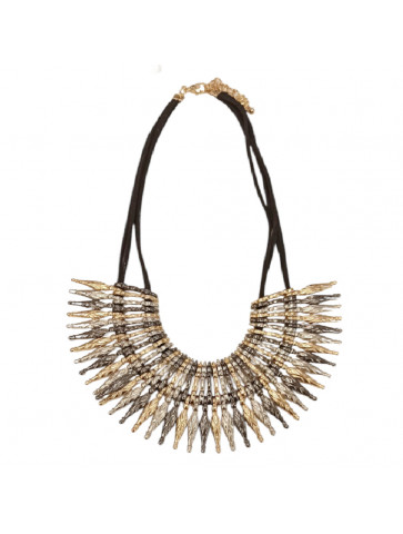 Women's Gold & Silver Sticks Necklace