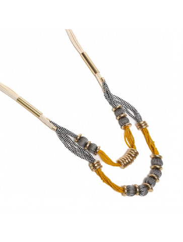 Long two-strand necklace