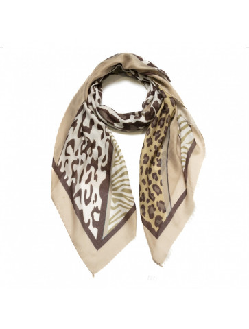 Γυναικείο Φουλάρι απαλής αφής - Animal Print - Polyester