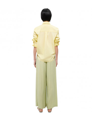 Cotton shirt with pointed collar