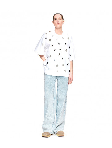 Women's T-Shirt -Cotton-Mirrors-Oversized