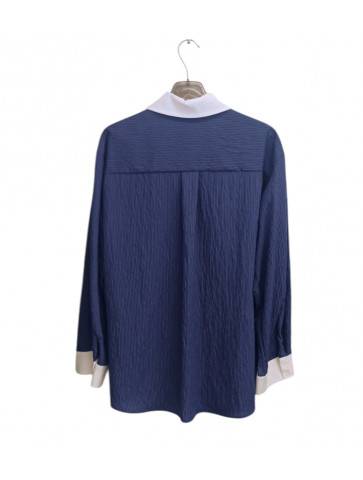 Long-sleeved striped women's shirt - Relaxed fit