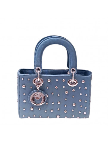Women's leather-like bag - metal studs