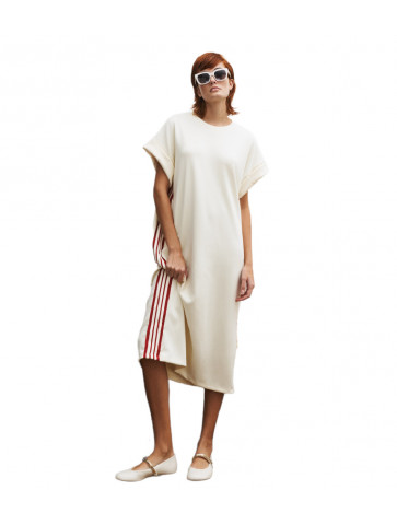 Long Cotton dress - Side Stripes