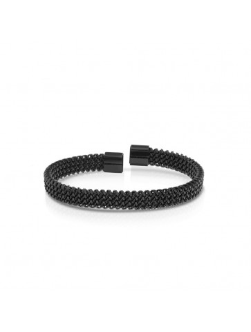 Women's bracelet - braided cuff - stainless steel