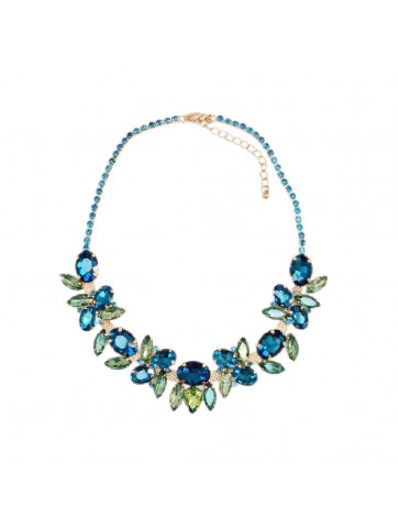 Women's necklace - rhinestones and stones