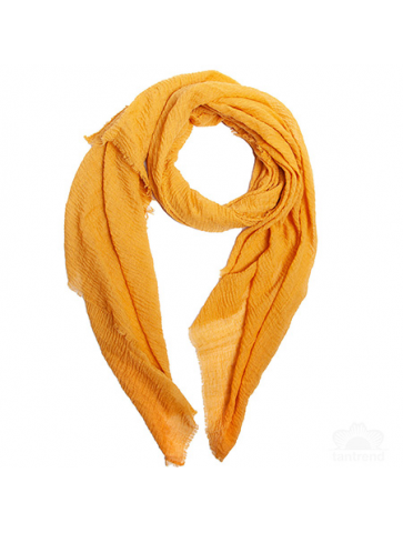 Wrinkle effect scarf - fringes at all edges