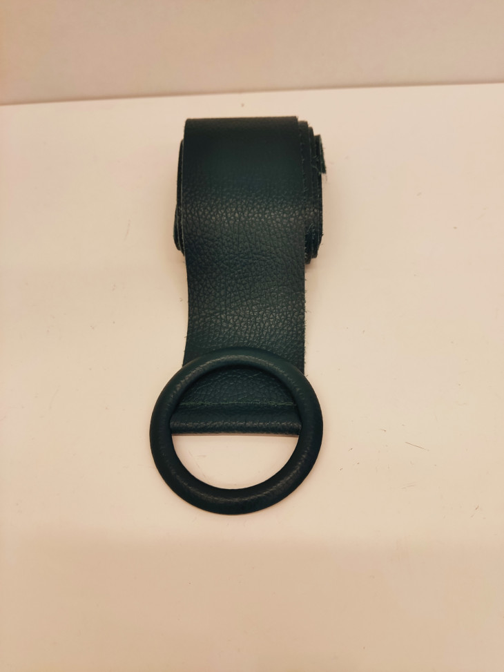 Leather soft belt - round buckle