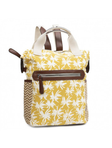 Backpack in two-tone palm...