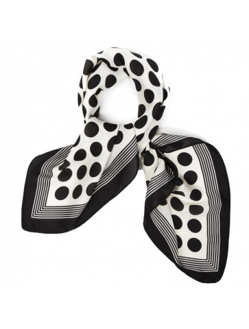 Square shaped scarf - optic lines and dots
