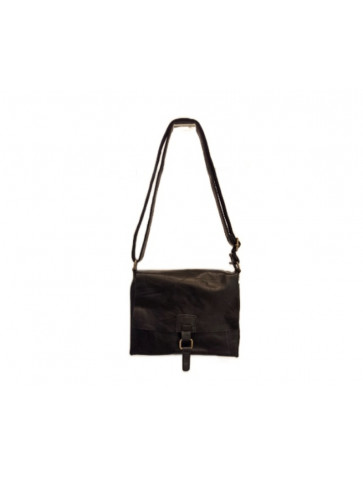 Crossbody-shoulder bag - soft leather like material -leather buckle