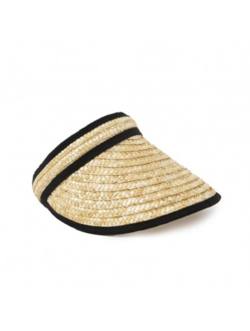 Raffia effect material visor