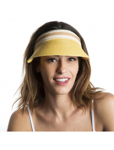 Visor with two tone ribbon