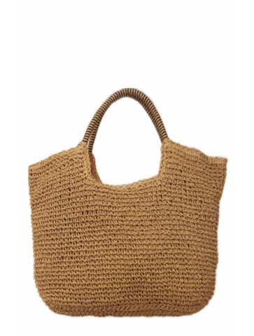 Wicker bag - two-tone on the handles