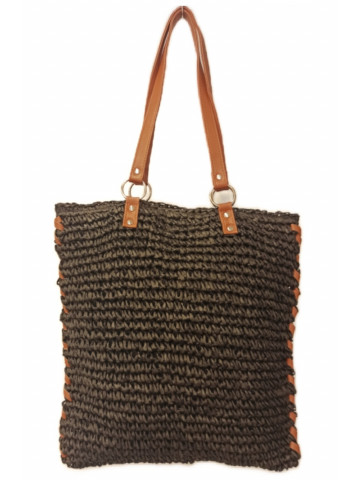 Knitted wicker bag