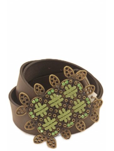 Leather belt in brown color...