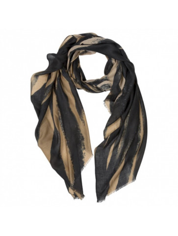 Super soft scarf - fringed sides - animal print