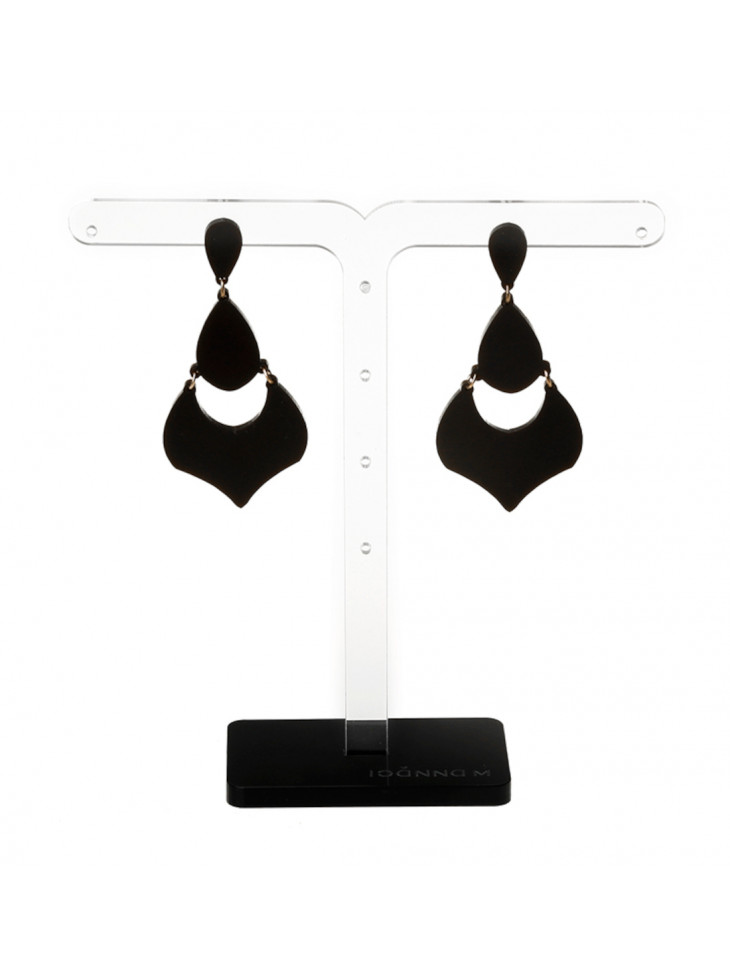 BOHO – Plexiglass earrings Color :Black BOHO – Plexiglass earrings Color :Black