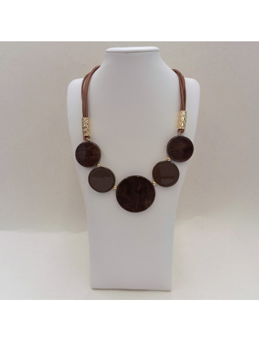 Necklace - brown circles
