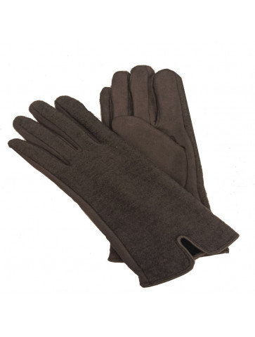 Gloves in suede  /Grey