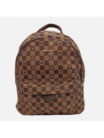 Backpack-checkered-brown