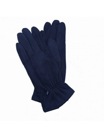 Gloves in suede  /Decorative button