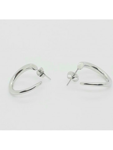 Earrings - Stainless steel - silver color