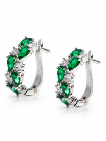 Hoop earrings -stones
