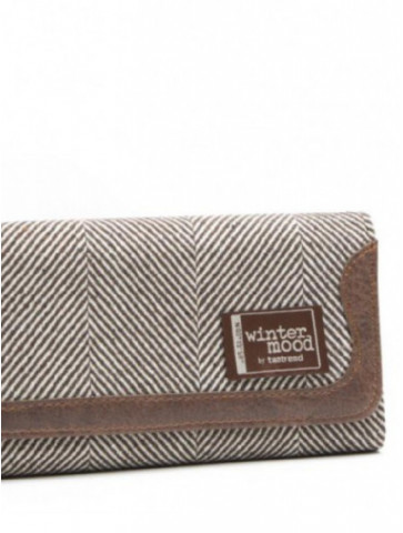 Wallet - spike weaved brown fabric