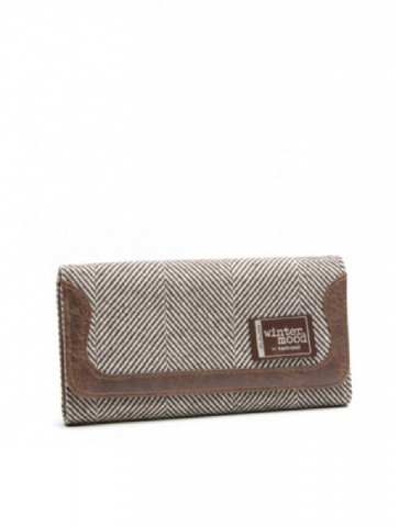 Wallet - spike weaved brown fabric
