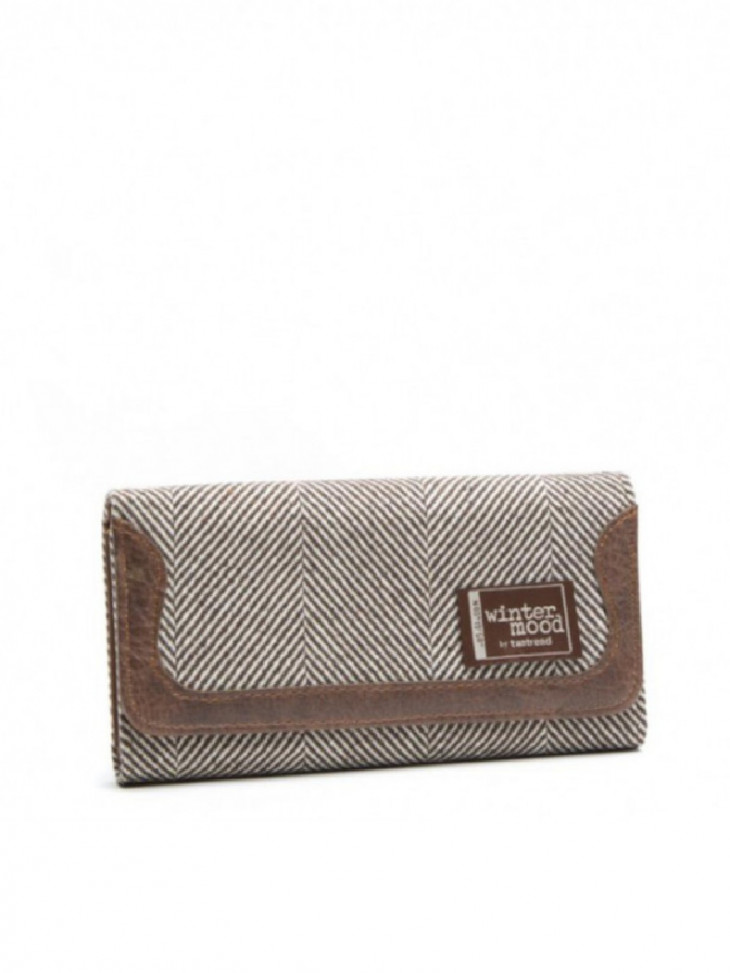 Wallet - spike weaved brown fabric