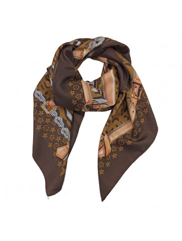 Large square scarf - Brown shades