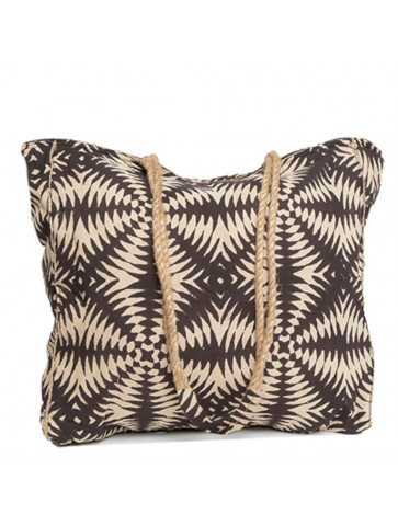 Beach bag - geometric print with irregular spike pattern