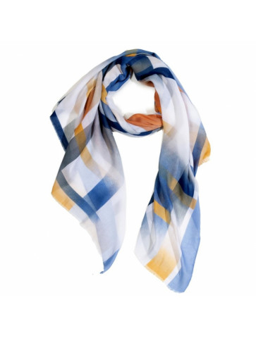 Extra soft scarf - orange/blue