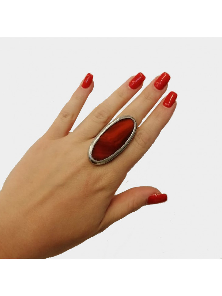 Χειροποίητο  δαχτυλίδι - Οπάλι