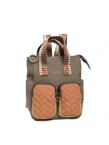 Backpack - quilted in geometric pattern