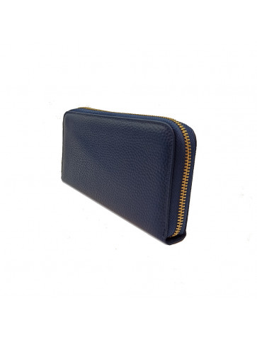 Leather Wallet - gold outer zipper