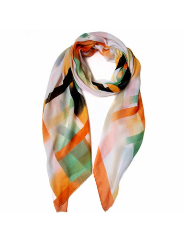 Extra soft scarf - orange multicolor